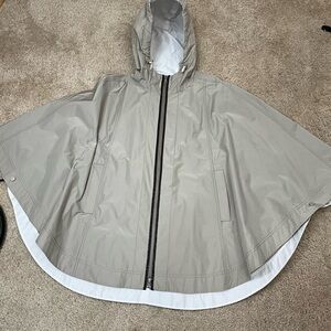 Brunello Cucinelli wheat PONCHO Cream One Size Rain Jacket Quiet Luxury